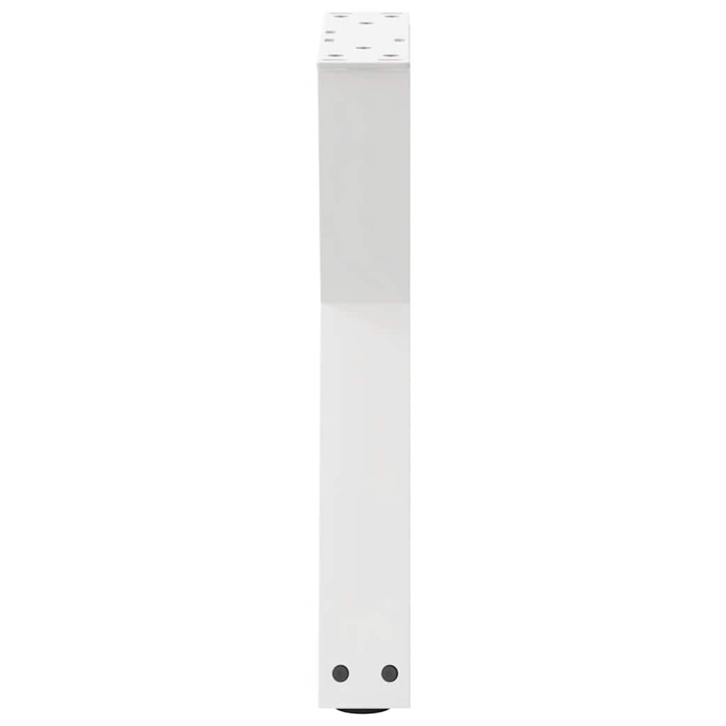 vidaXL Coffee Table Legs 2 pcs White 38x(42-43,3) cm Steel