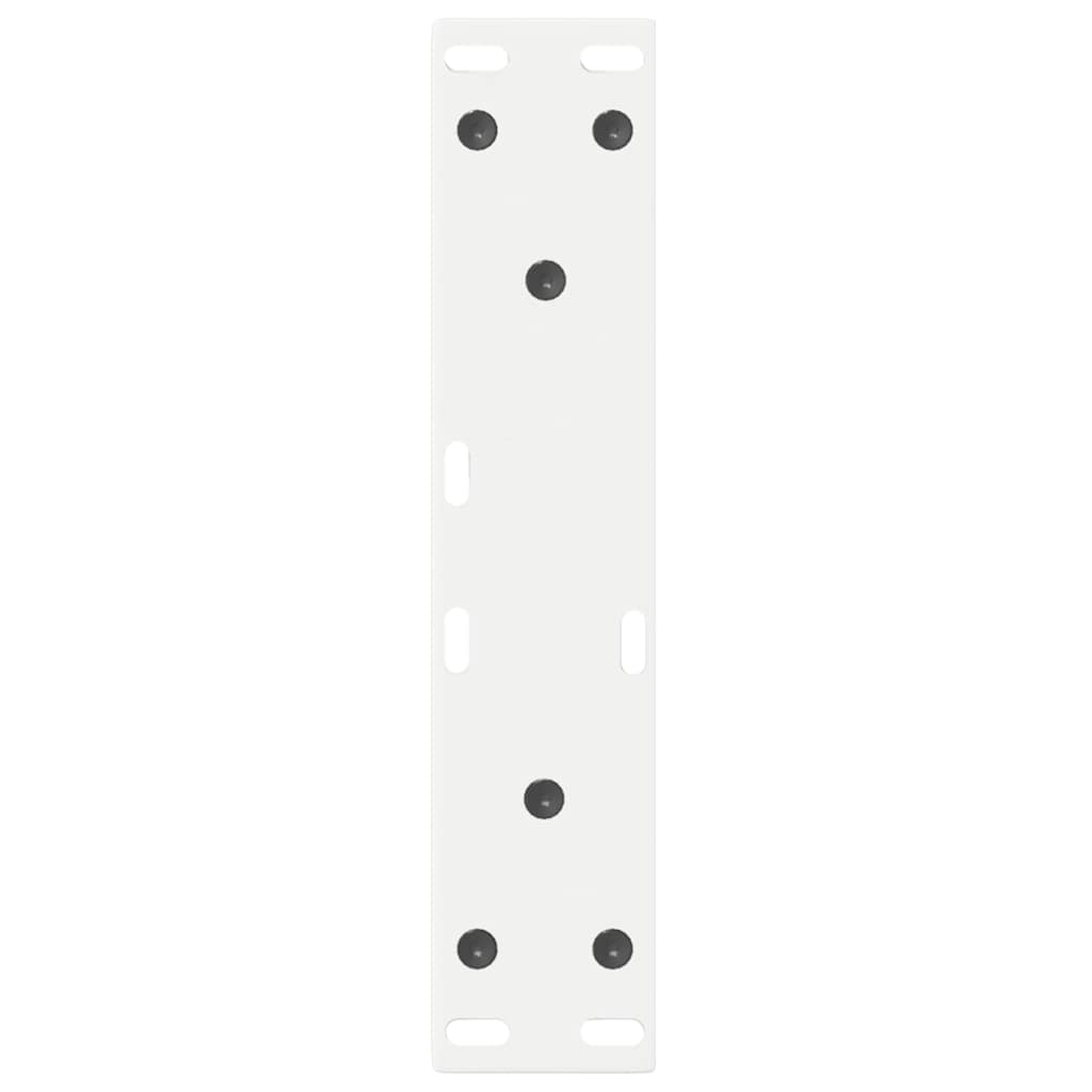 vidaXL Coffee Table Legs 2 pcs White 38x(42-43,3) cm Steel