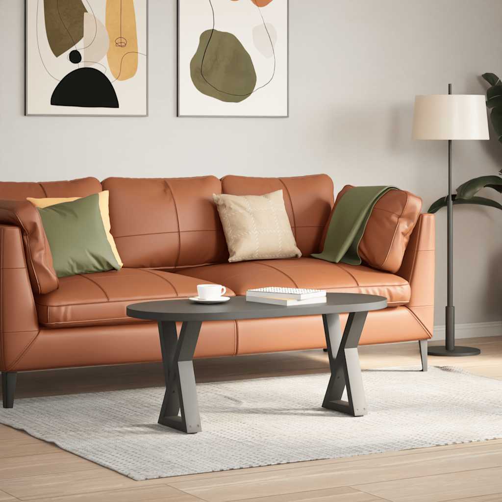 vidaXL Coffee Table Legs 2 pcs Anthracite 38x(42-43.3) cm Steel