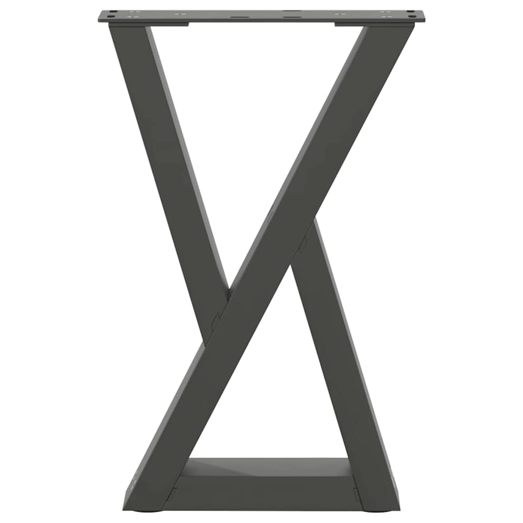 vidaXL Coffee Table Legs 2 pcs Anthracite 38x(42-43.3) cm Steel