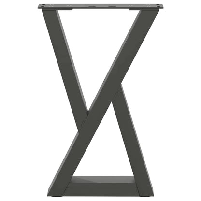 vidaXL Coffee Table Legs 2 pcs Anthracite 38x(42-43.3) cm Steel