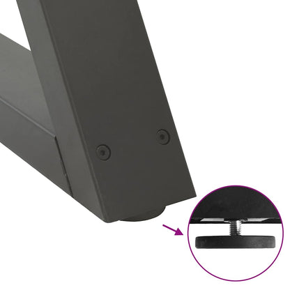 vidaXL Coffee Table Legs 2 pcs Anthracite 38x(42-43.3) cm Steel
