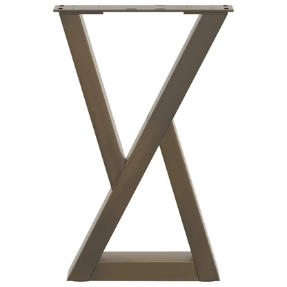 vidaXL Coffee Table Legs 2 pcs Natural Steel 38x(42-43.3) cm Steel