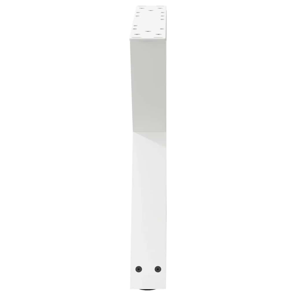 vidaXL Coffee Table Legs 2 pcs White 50x(42-43.3) cm Steel