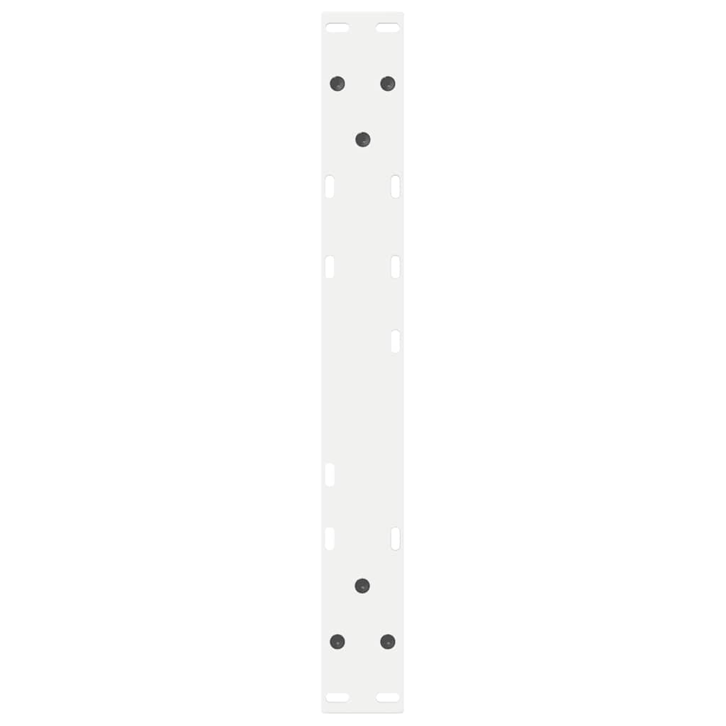 vidaXL Coffee Table Legs 2 pcs White 50x(42-43.3) cm Steel