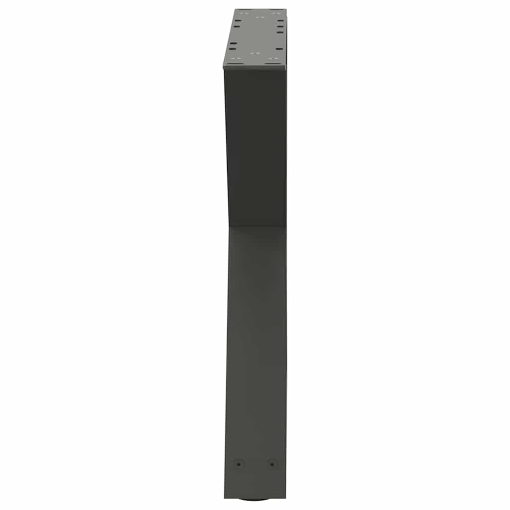 vidaXL Coffee Table Legs 2 pcs Anthracite 50x(42-43.3) cm Steel