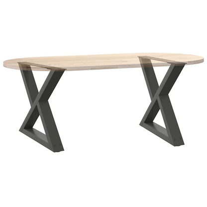 vidaXL Coffee Table Legs 2 pcs Anthracite 50x(42-43.3) cm Steel