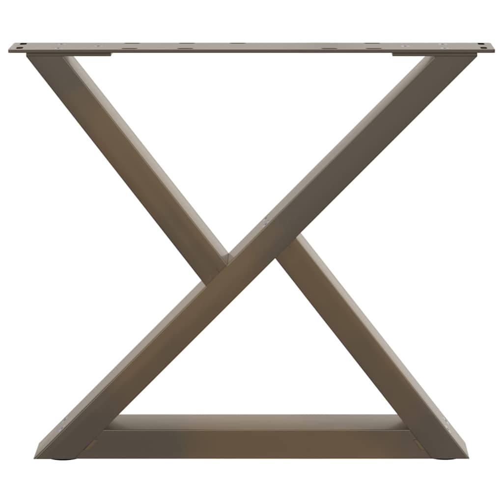 vidaXL Coffee Table Legs 2 pcs Natural Steel 50x(42-43.3) cm Steel