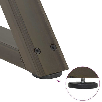 vidaXL Coffee Table Legs 2 pcs Natural Steel 50x(42-43.3) cm Steel