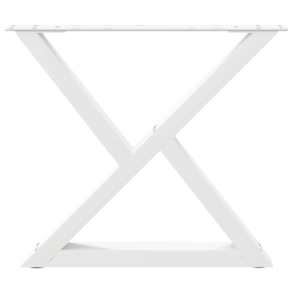 vidaXL Coffee Table Legs 2 pcs White 60x(42-43.3) cm Steel