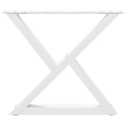 vidaXL Coffee Table Legs 2 pcs White 60x(42-43.3) cm Steel