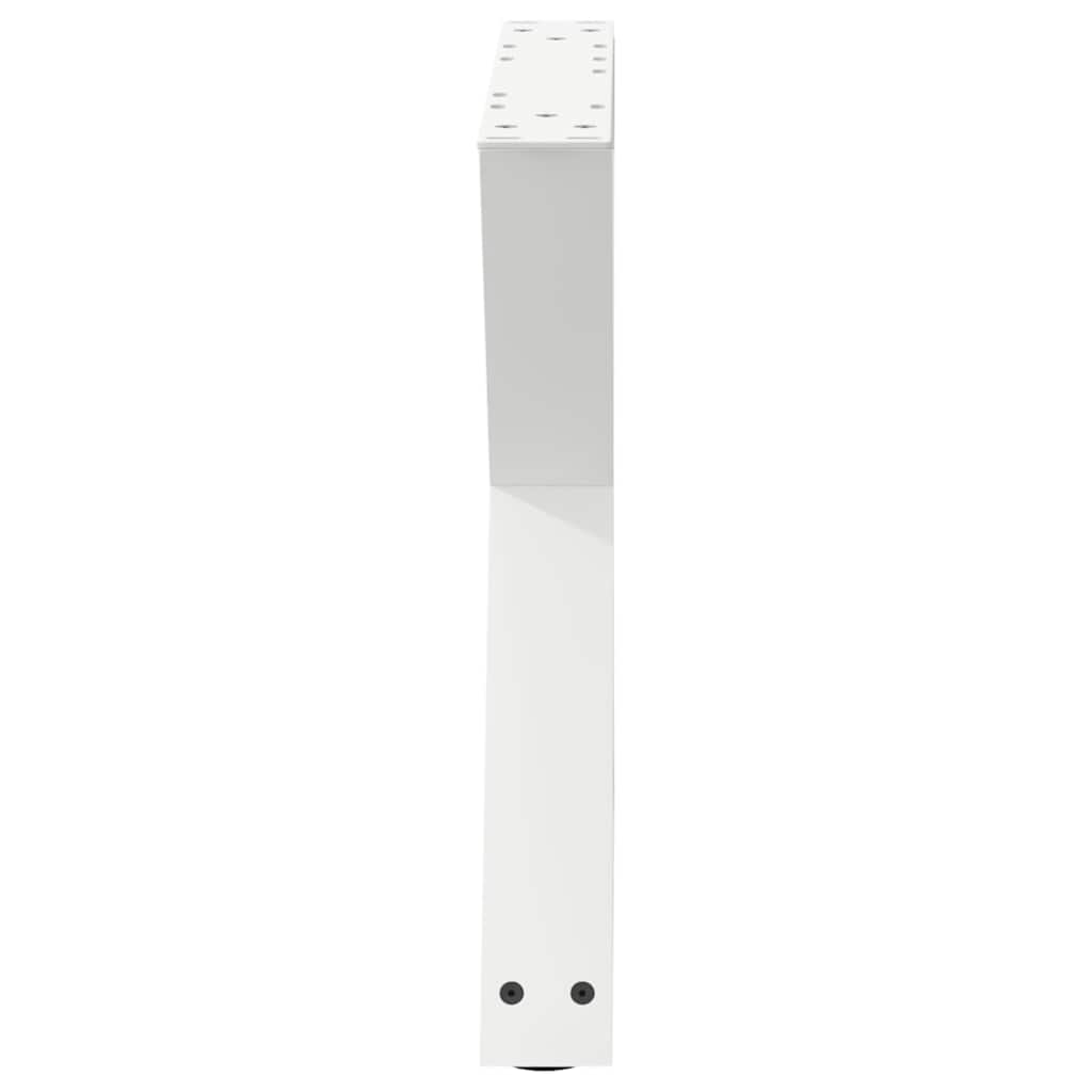 vidaXL Coffee Table Legs 2 pcs White 60x(42-43.3) cm Steel