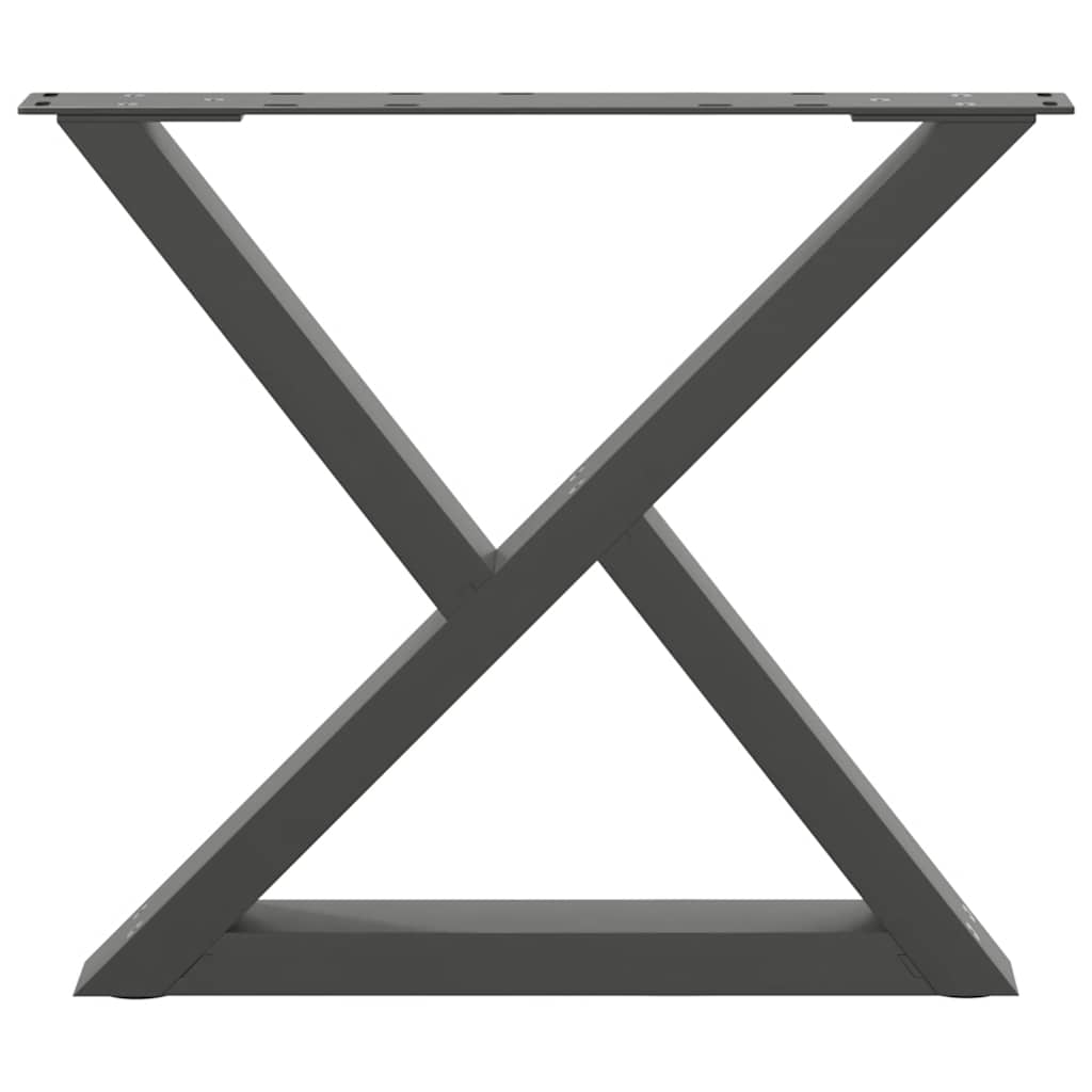vidaXL Coffee Table Legs 2 pcs Anthracite 60x(42-43.3) cm Steel