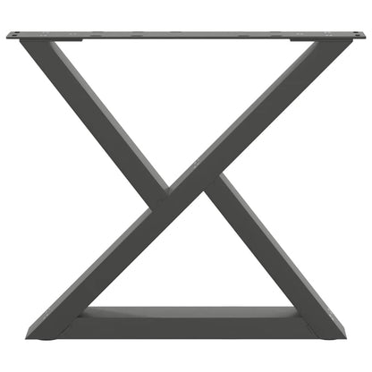 vidaXL Coffee Table Legs 2 pcs Anthracite 60x(42-43.3) cm Steel