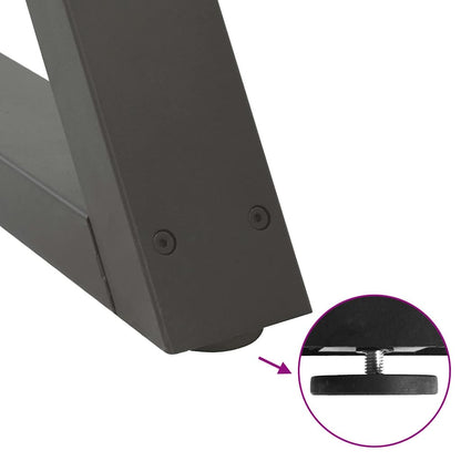 vidaXL Coffee Table Legs 2 pcs Anthracite 60x(42-43.3) cm Steel