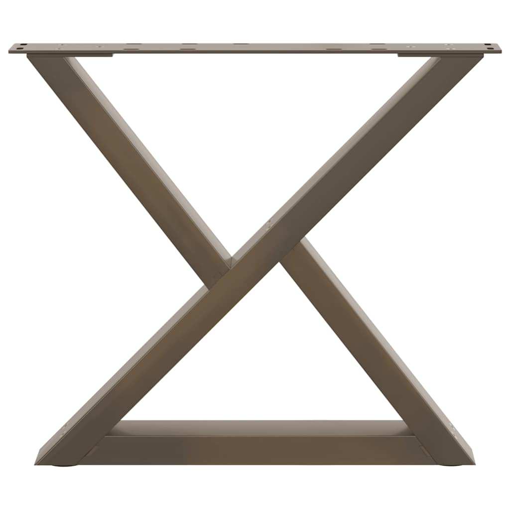 vidaXL Coffee Table Legs 2 pcs Natural Steel 60x(42-43,3) cm Steel