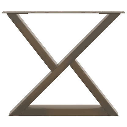 vidaXL Coffee Table Legs 2 pcs Natural Steel 60x(42-43,3) cm Steel