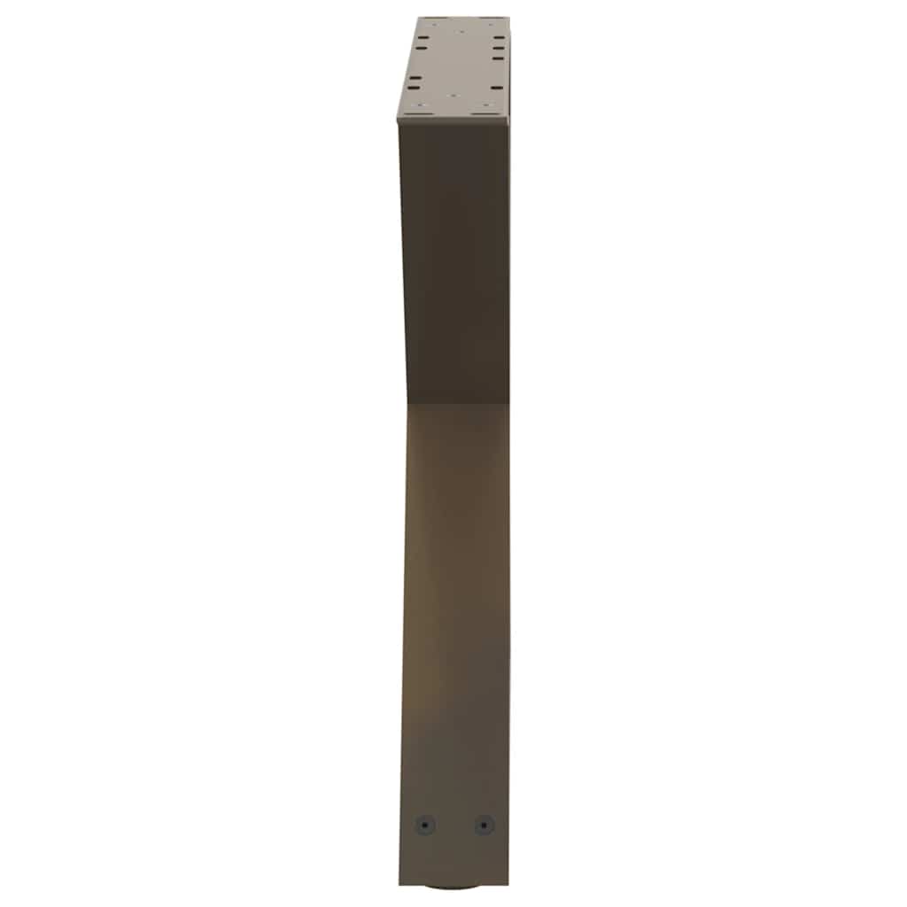 vidaXL Coffee Table Legs 2 pcs Natural Steel 60x(42-43,3) cm Steel