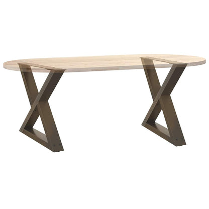 vidaXL Coffee Table Legs 2 pcs Natural Steel 60x(42-43,3) cm Steel