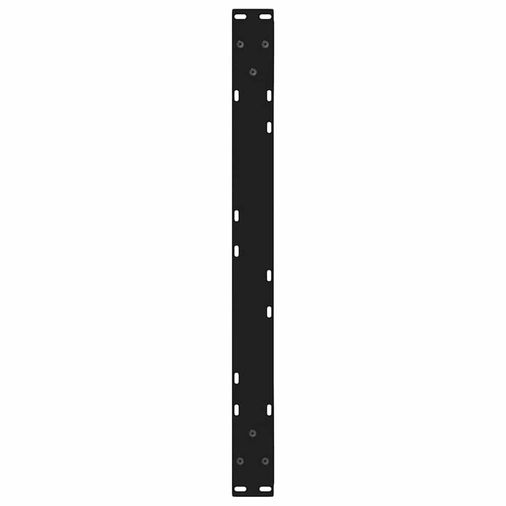 vidaXL Coffee Table Legs 2 pcs Black 70x(42-43,3) cm Steel