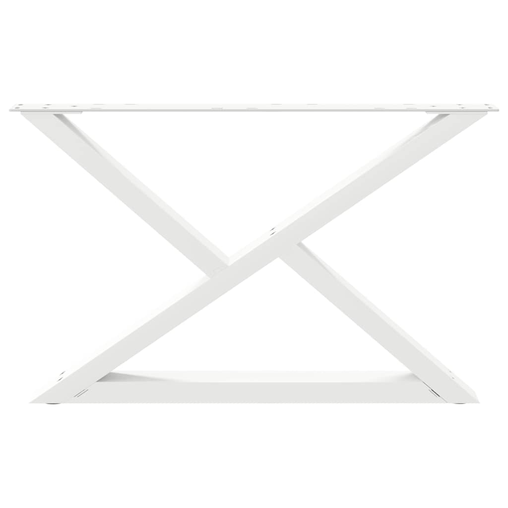vidaXL Coffee Table Legs 2 pcs White 70x(42-43.3) cm Steel