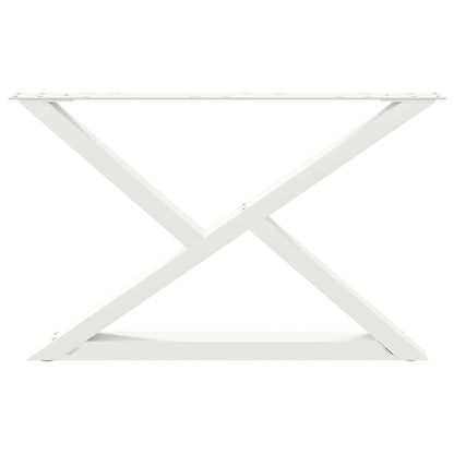 vidaXL Coffee Table Legs 2 pcs White 70x(42-43.3) cm Steel