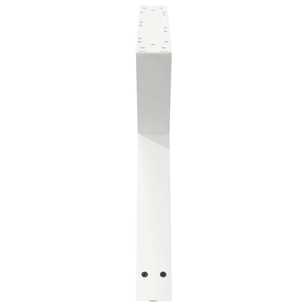 vidaXL Coffee Table Legs 2 pcs White 70x(42-43.3) cm Steel