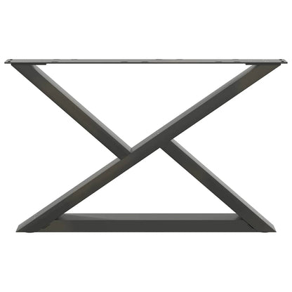 vidaXL Coffee Table Legs 2 pcs Anthracite 70x(42-43.3) cm Steel