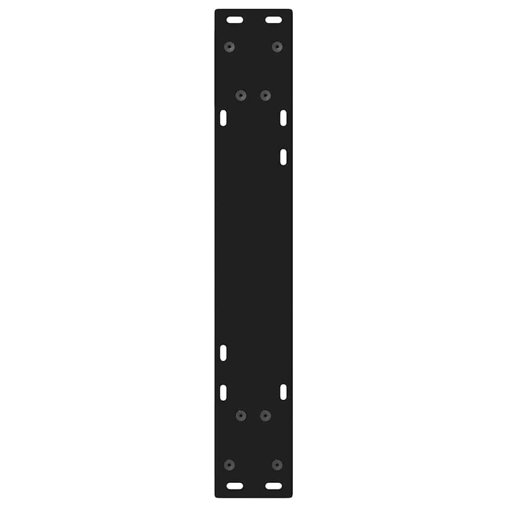 vidaXL Dining Table Legs 2 pcs Black 50x(72-73.3) cm Steel