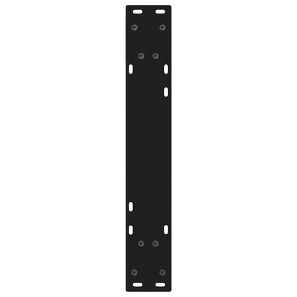 vidaXL Dining Table Legs 2 pcs Black 50x(72-73.3) cm Steel