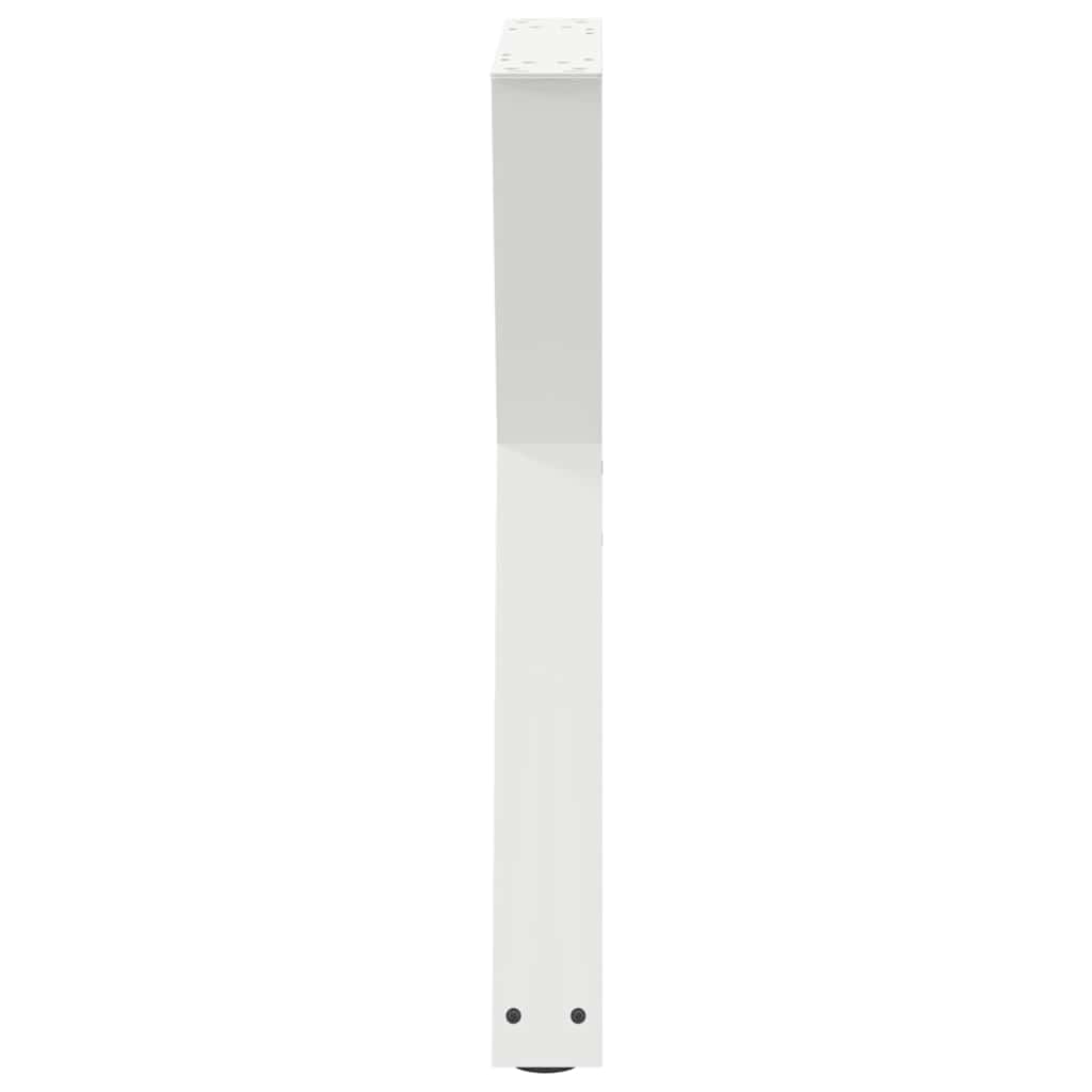 vidaXL Dining Table Legs 2 pcs White 50x(72-73.3) cm Steel