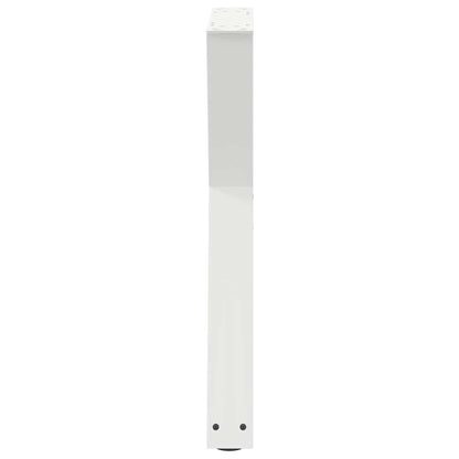 vidaXL Dining Table Legs 2 pcs White 50x(72-73.3) cm Steel