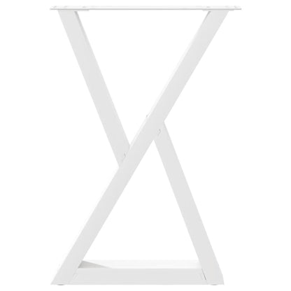 vidaXL Dining Table Legs 2 pcs White 60x(72-73.3) cm Steel