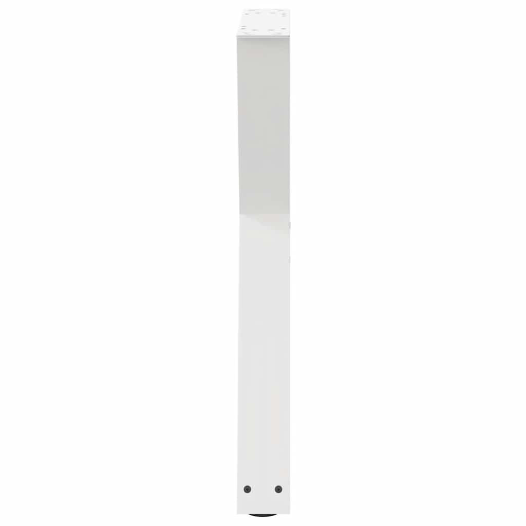 vidaXL Dining Table Legs 2 pcs White 60x(72-73.3) cm Steel