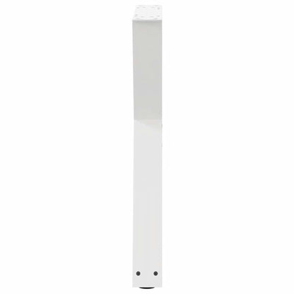 vidaXL Dining Table Legs 2 pcs White 60x(72-73.3) cm Steel
