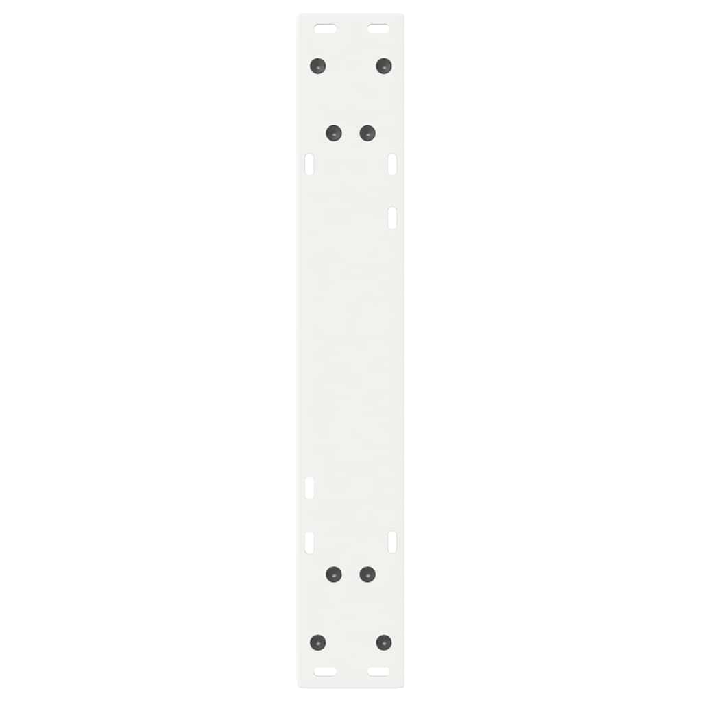 vidaXL Dining Table Legs 2 pcs White 60x(72-73.3) cm Steel