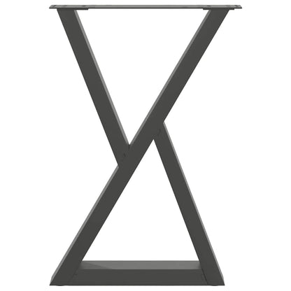 vidaXL Dining Table Legs 2 pcs Anthracite 60x(72-73.3) cm Steel