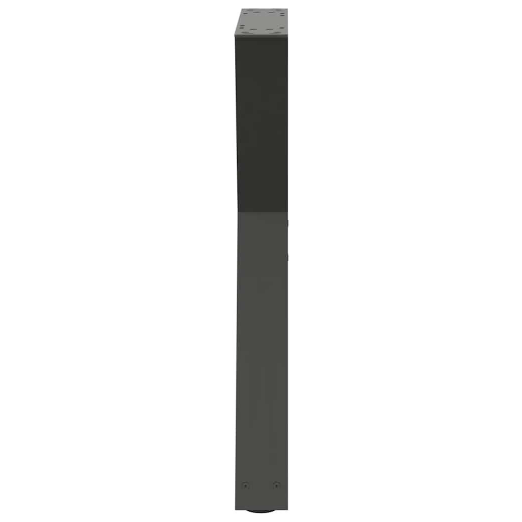 vidaXL Dining Table Legs 2 pcs Anthracite 60x(72-73.3) cm Steel