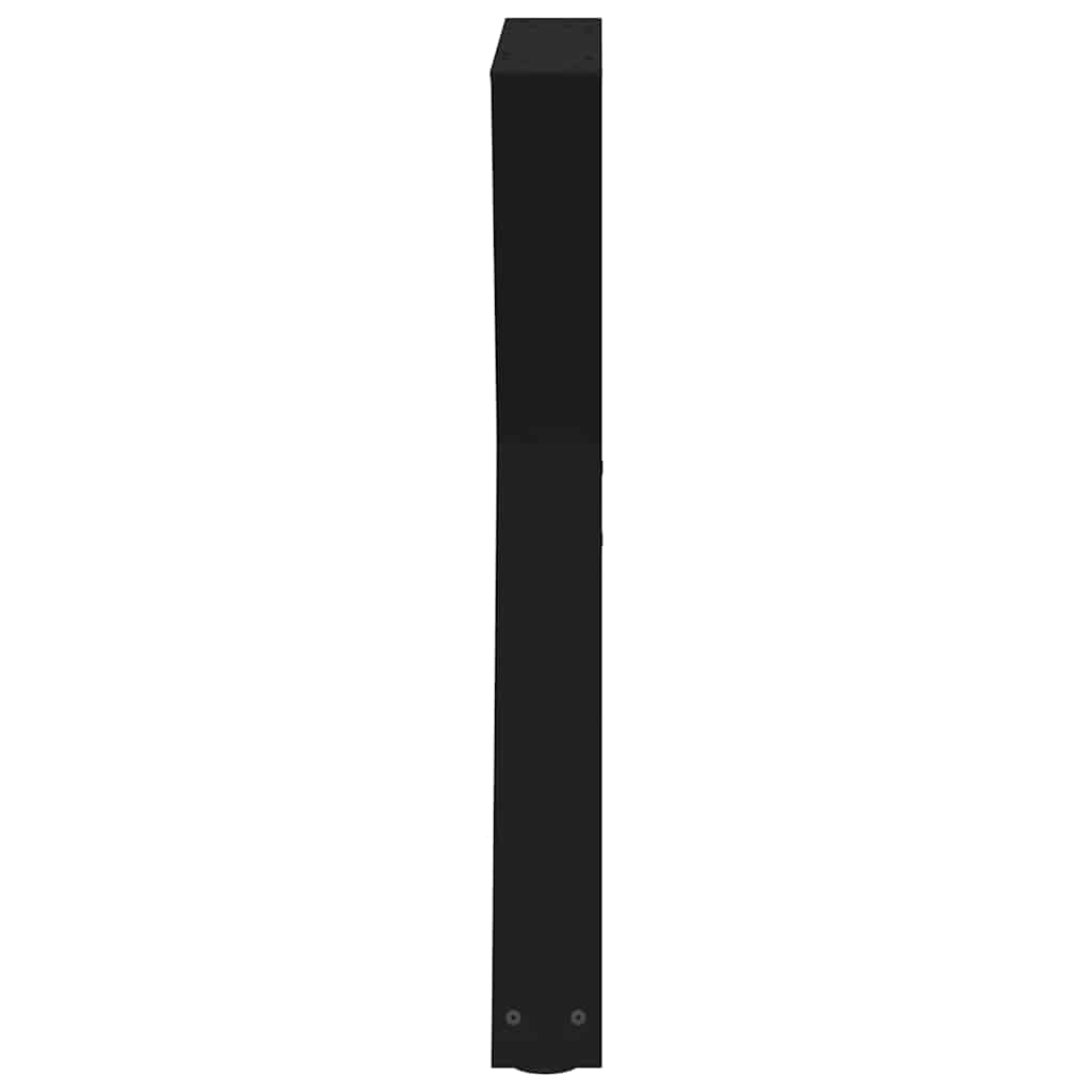 vidaXL Dining Table Legs 2 pcs Black 70x(72-73.3) cm Steel