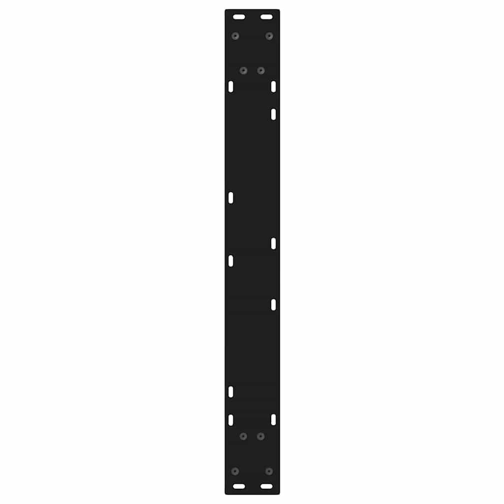 vidaXL Dining Table Legs 2 pcs Black 70x(72-73.3) cm Steel
