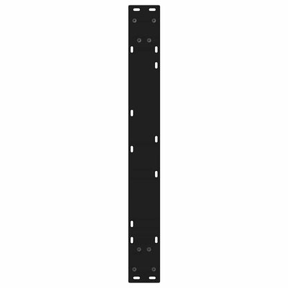 vidaXL Dining Table Legs 2 pcs Black 70x(72-73.3) cm Steel