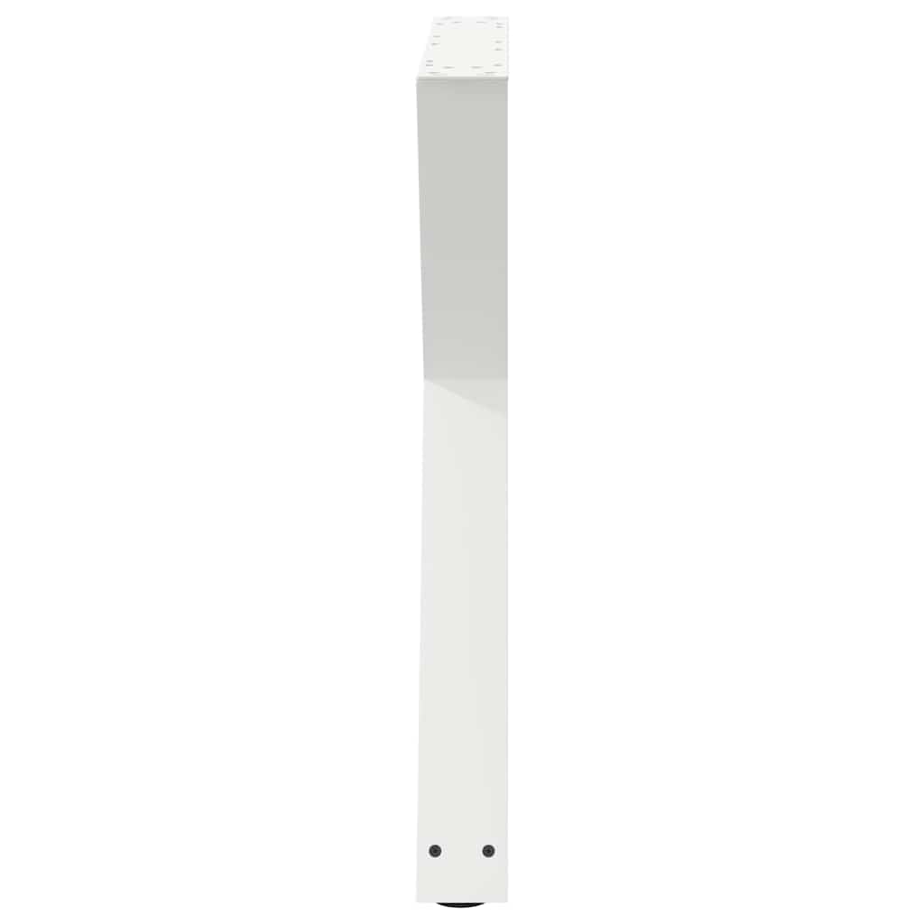 vidaXL Dining Table Legs 2 pcs White 70x(72-73.3) cm Steel