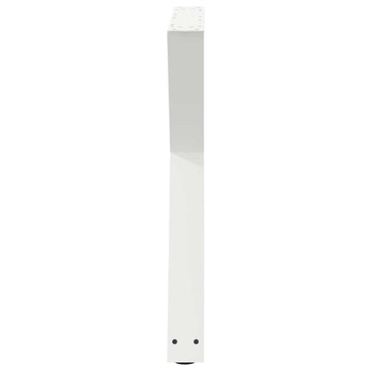 vidaXL Dining Table Legs 2 pcs White 70x(72-73.3) cm Steel