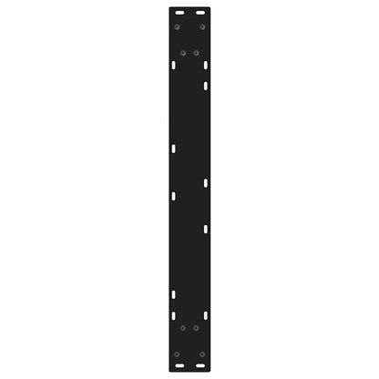 vidaXL Dining Table Legs 2 pcs Black 80x(72-73.3) cm Steel