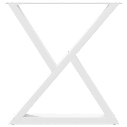 vidaXL Dining Table Legs 2 pcs White 80x(72-73.3) cm Steel