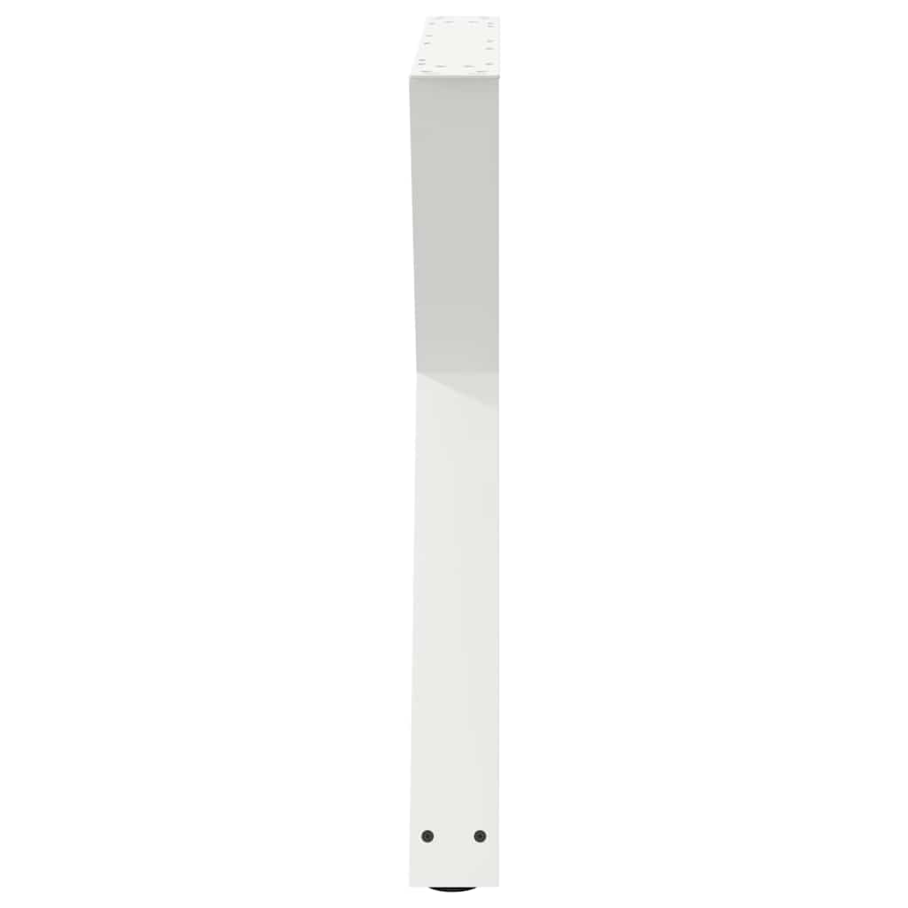 vidaXL Dining Table Legs 2 pcs White 80x(72-73.3) cm Steel
