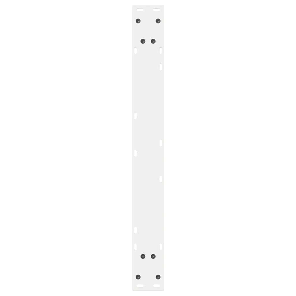 vidaXL Dining Table Legs 2 pcs White 80x(72-73.3) cm Steel