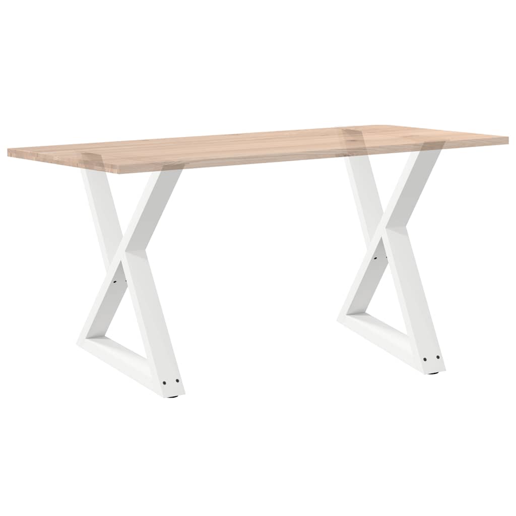 vidaXL Dining Table Legs 2 pcs White 80x(72-73.3) cm Steel