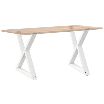 vidaXL Dining Table Legs 2 pcs White 80x(72-73.3) cm Steel