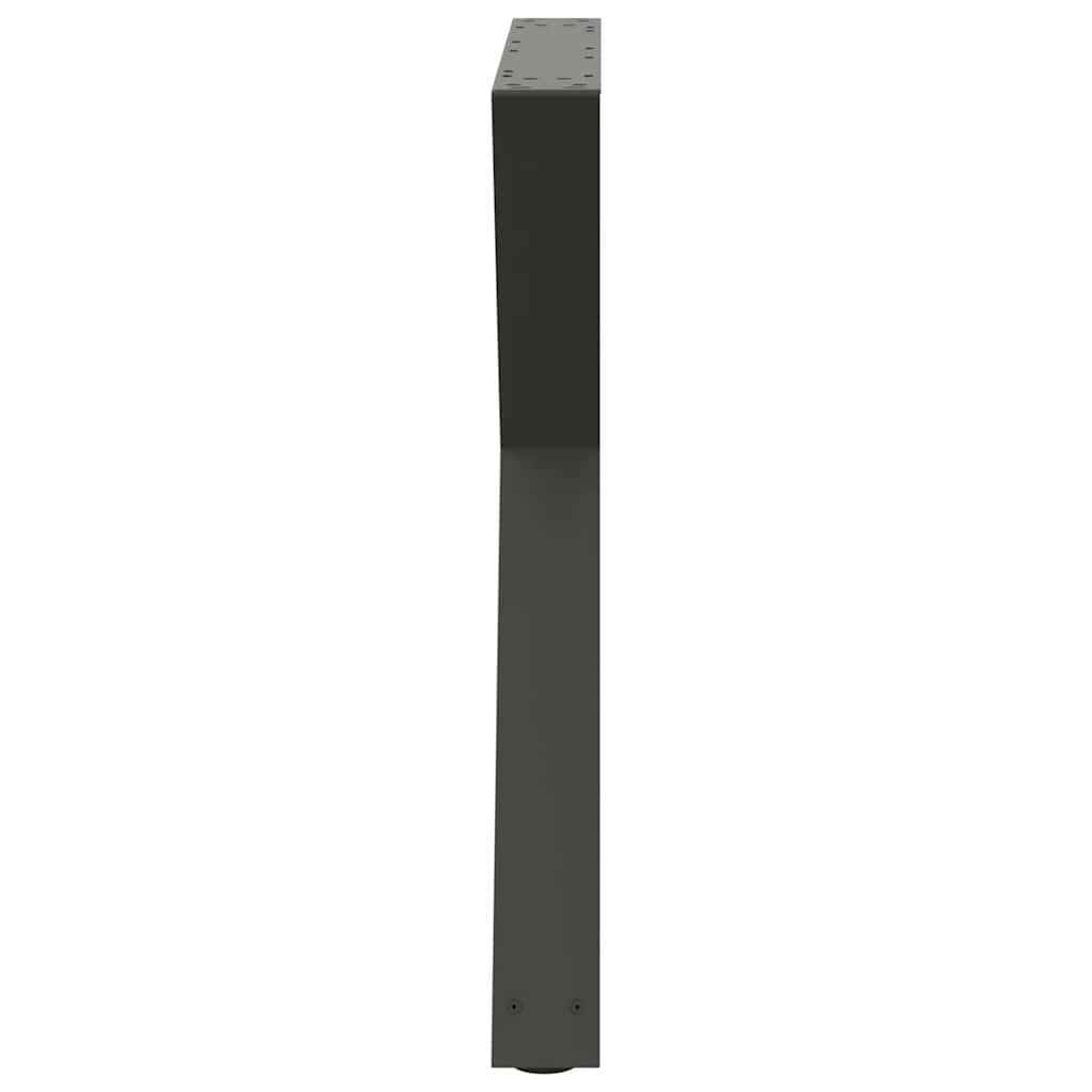 vidaXL Dining Table Legs 2 pcs Anthracite 80x(72-73.3) cm Steel